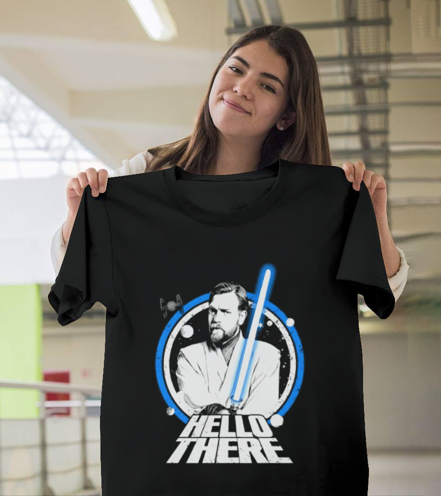 Obi Wan Kenobi Hello There Lightsaber Circle T-Shirt
