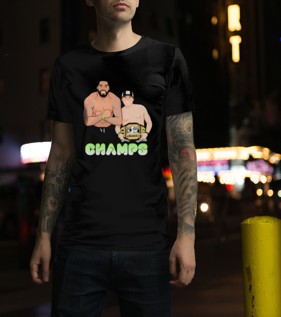 JS And Leo Celebrate Seattle Champs With Belt Champs T-Shirt