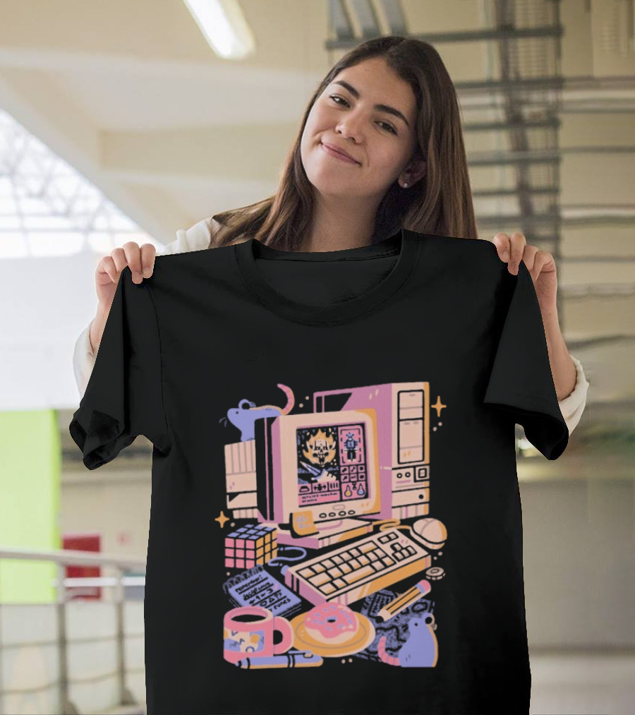 1000 Dead Draculas Computer Mice Retro Gaming Pastel Aesthetic T-Shirt