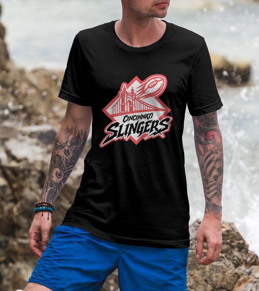 Cincinnati Slingers Football Bridge T-Shirt