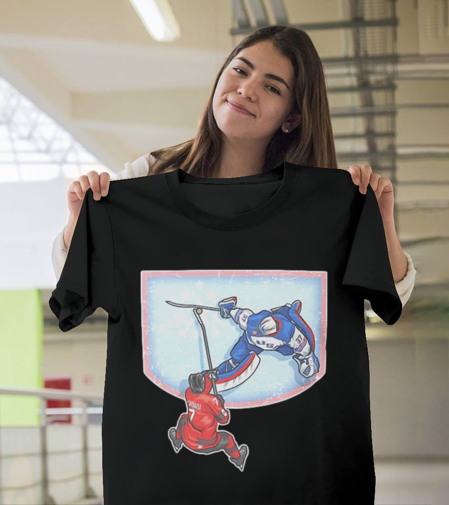 Connor Hellebuyck 2026 Winter Olympics USA Hockey Goalie Save Event T-Shirt