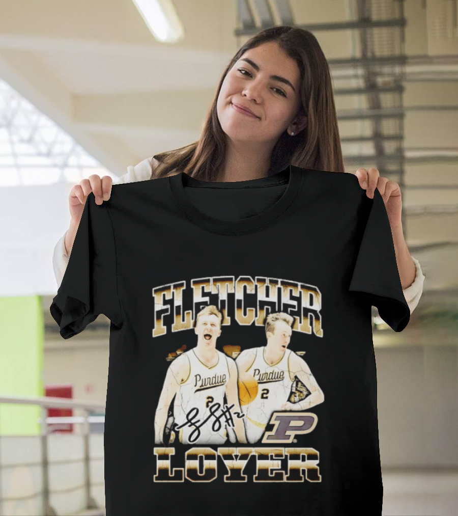 Purdue Boilermakers Fletcher Loyer Basketball Number 2 Signature T-Shirt