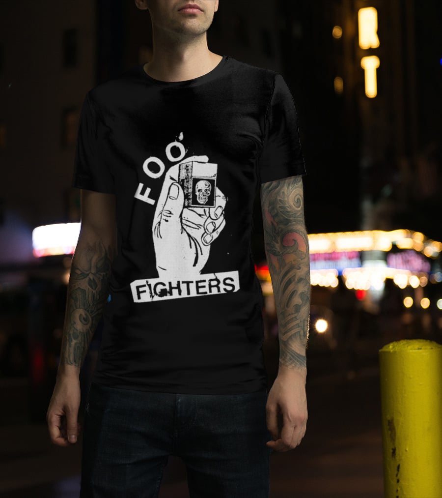 Foo Fighters Hand Holding Lighter Image Choose Your Colour T-Shirt