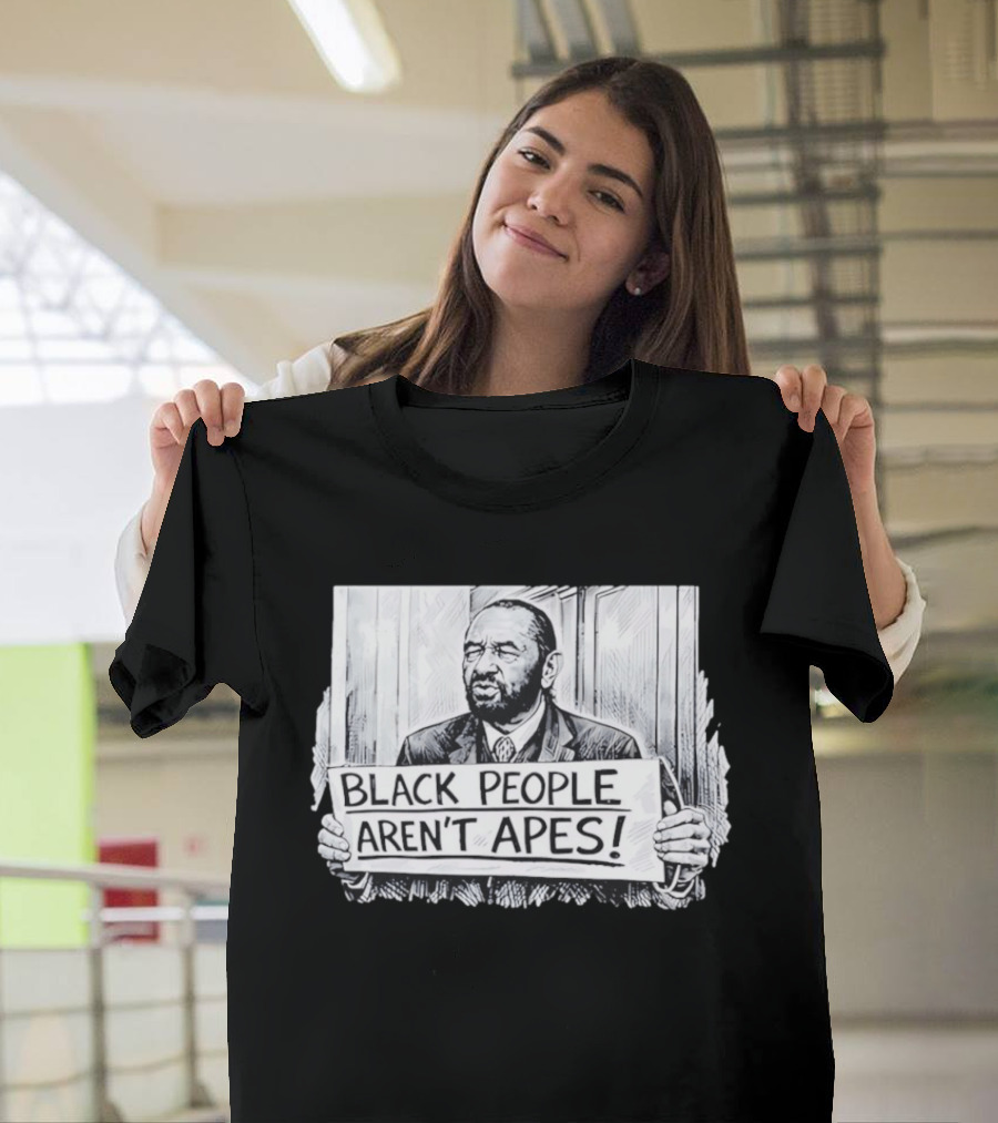 Black People Aren't Apes Black Men And Holding Sign Sketch T-Shirt