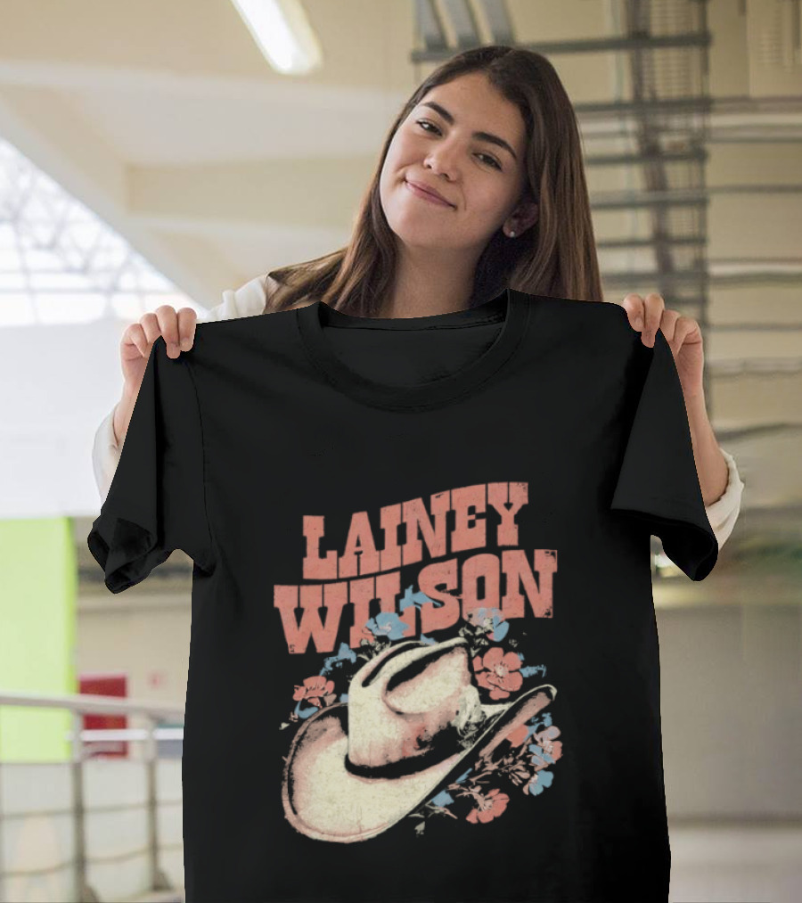 Lainey Wilson Country Music Western Hat Floral T-Shirt