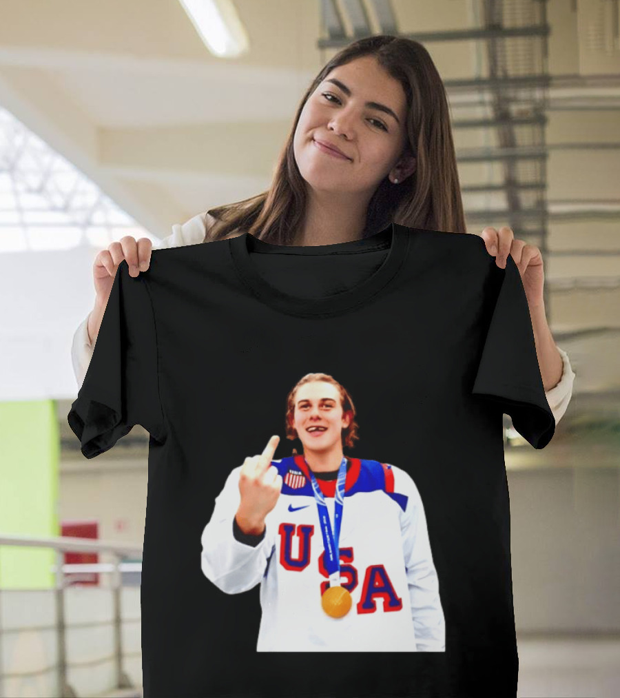 USA Gold Medal Middle Finger Olympic 2026 T-Shirt