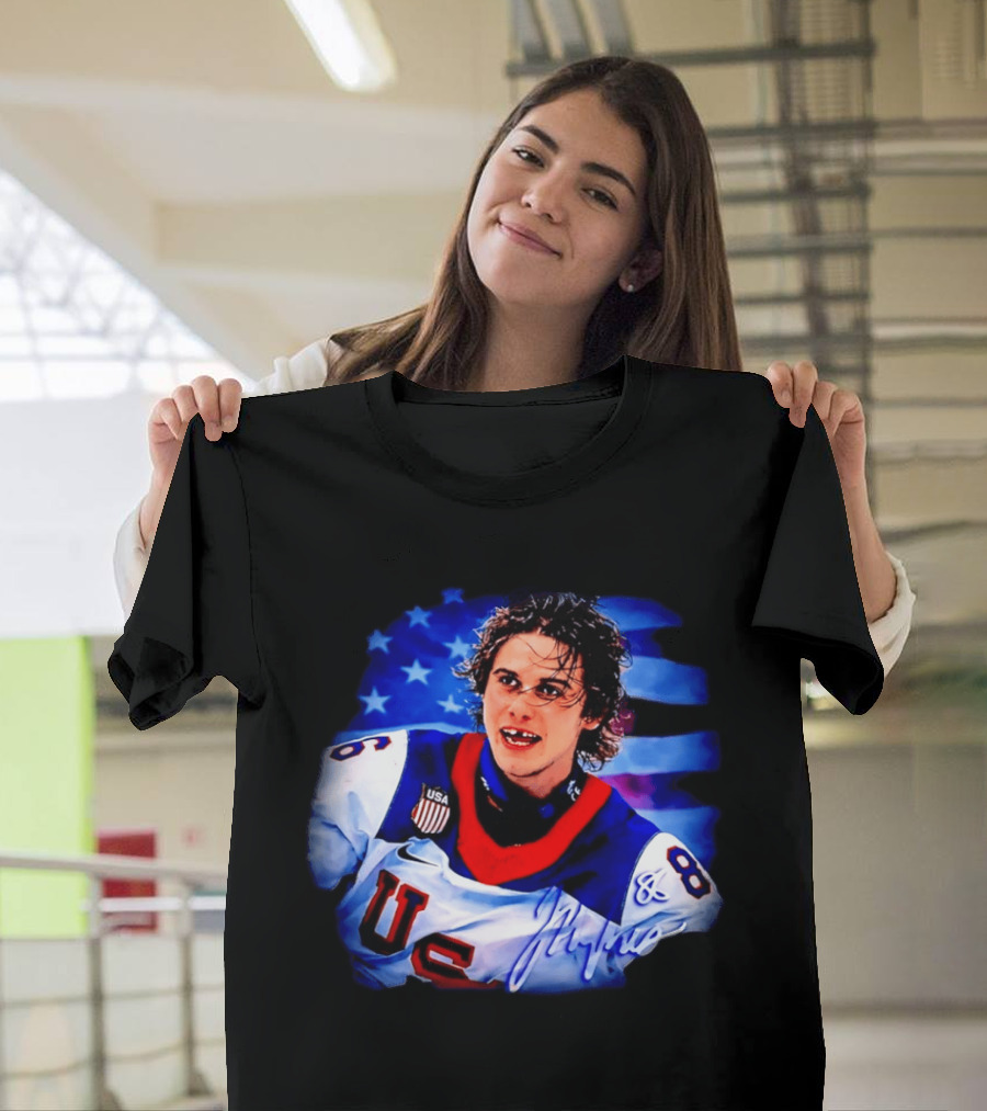 Jack Hughes US Flag Team USA Winter Olympics 2026 T-Shirt