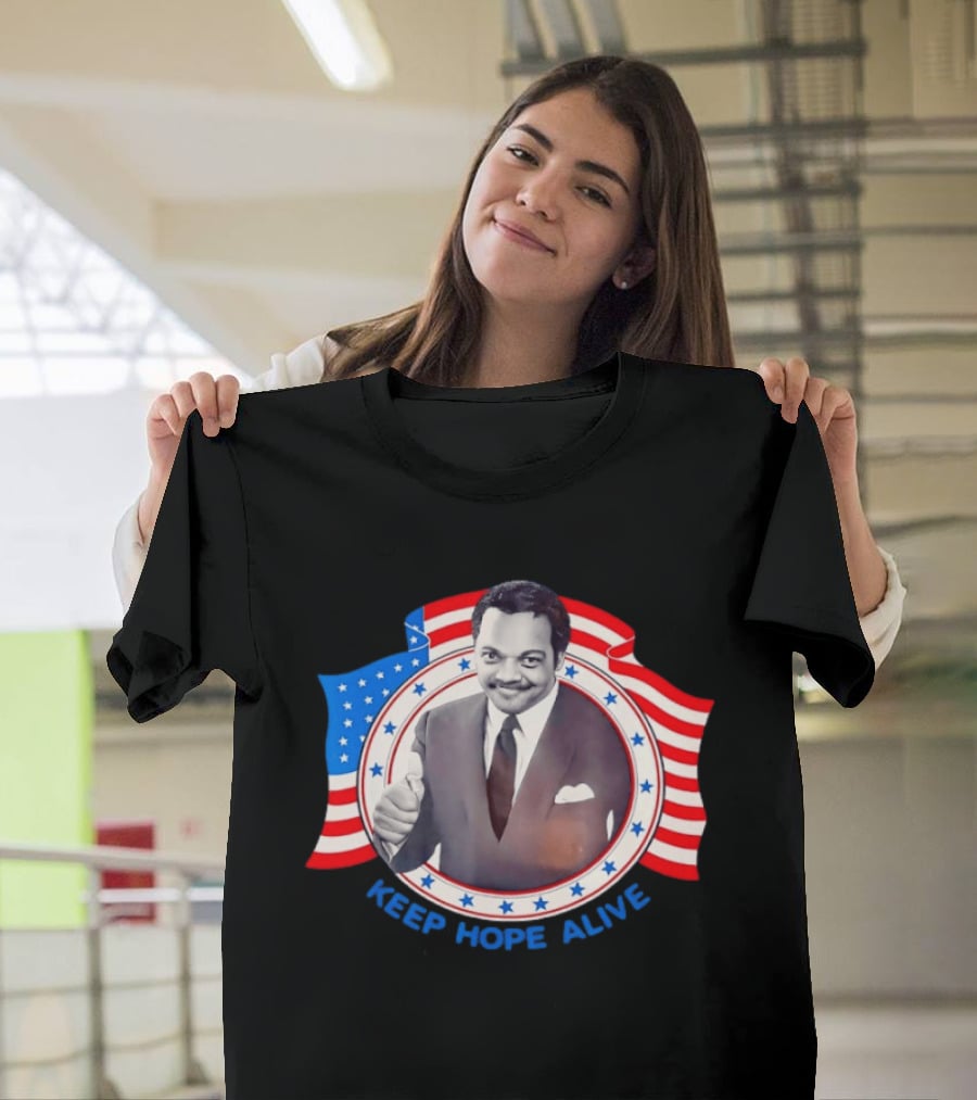 Jackson Jesse Keep Hope Alive Patriotic American Flag Stars T-Shirt