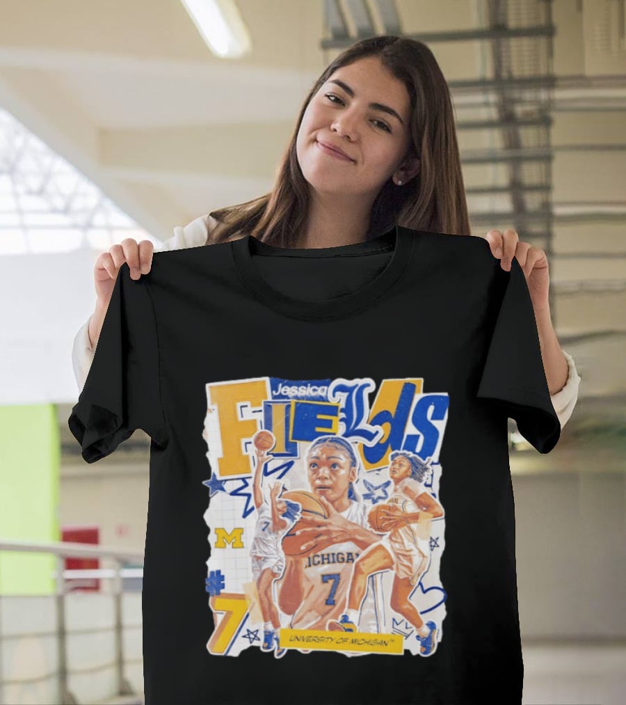 Jessica Fields University Of Michigan Basketball Number 7 T-Shirt