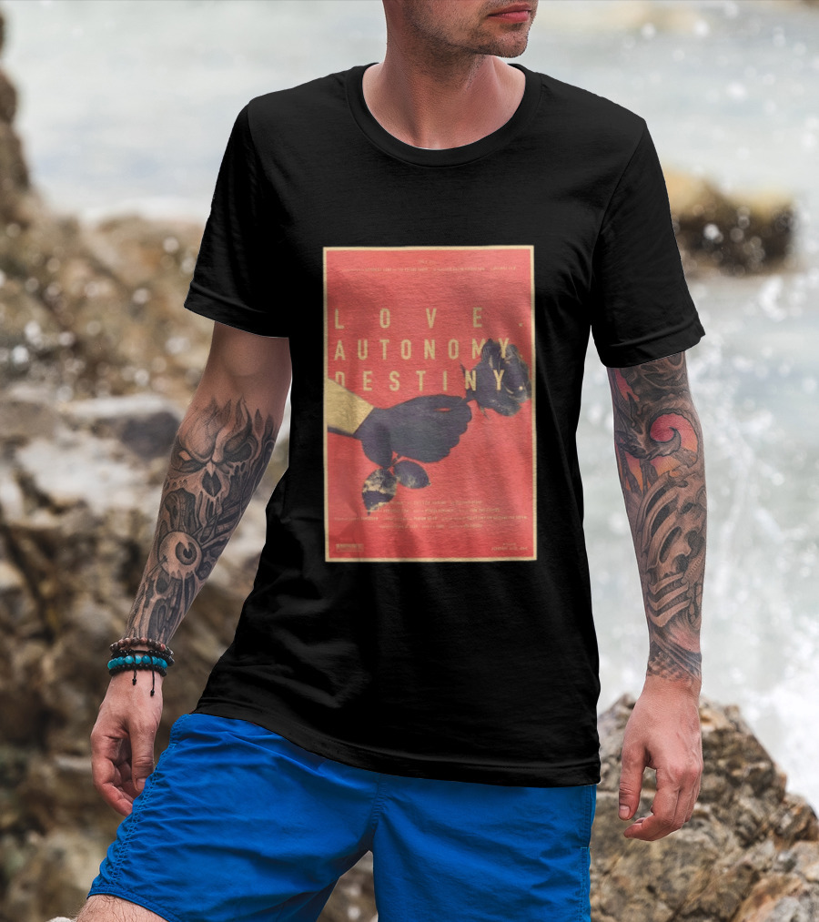 Love Autonomy Destiny Electric Dream Battery February 14th 2024 Hand Holding Flower T-Shirt