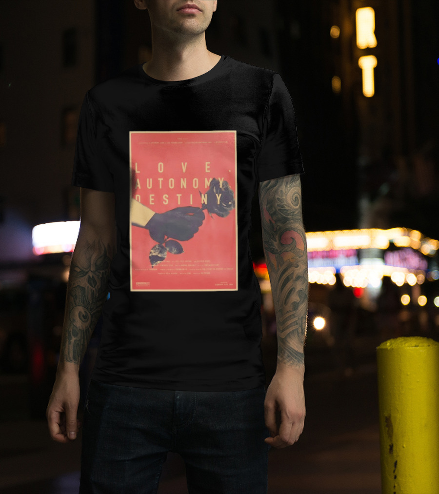 Love Autonomy Destiny Electric Dream Battery February 14th 2024 Hand Holding Flower T-Shirt