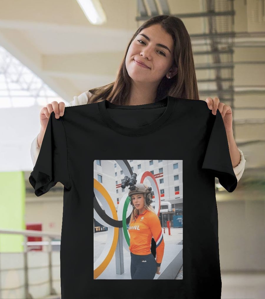 Jutta Leerdam Night Vision Helmet Netherlands Olympic Athlete Fila T-Shirt