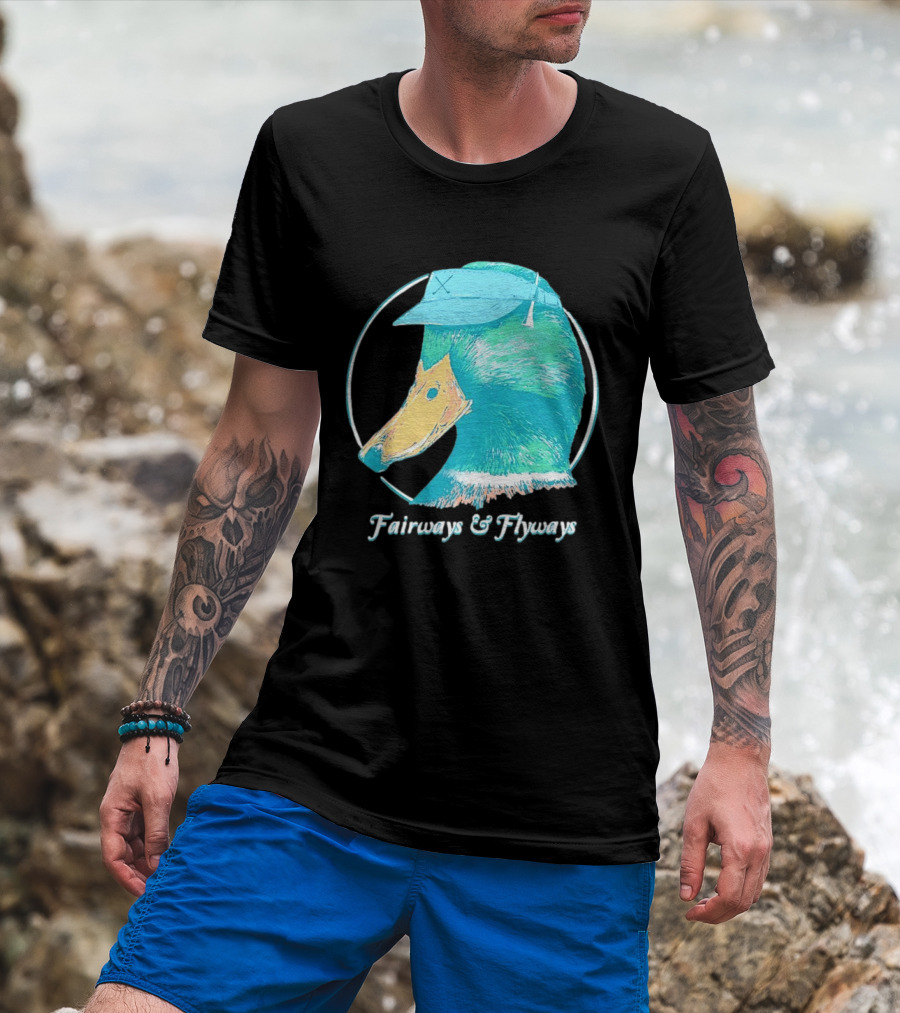Fairways And Flyways Mallard Duck Head With Cap T-Shirt