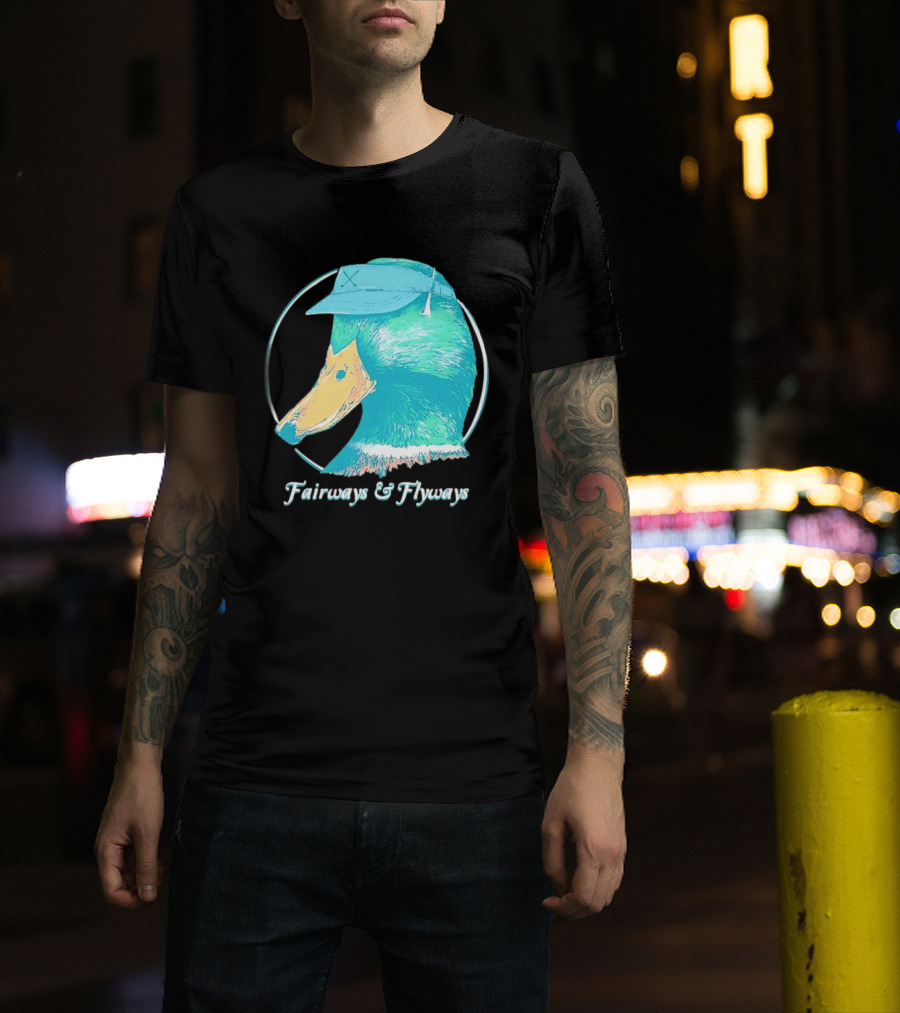 Fairways And Flyways Mallard Duck Head With Cap T-Shirt