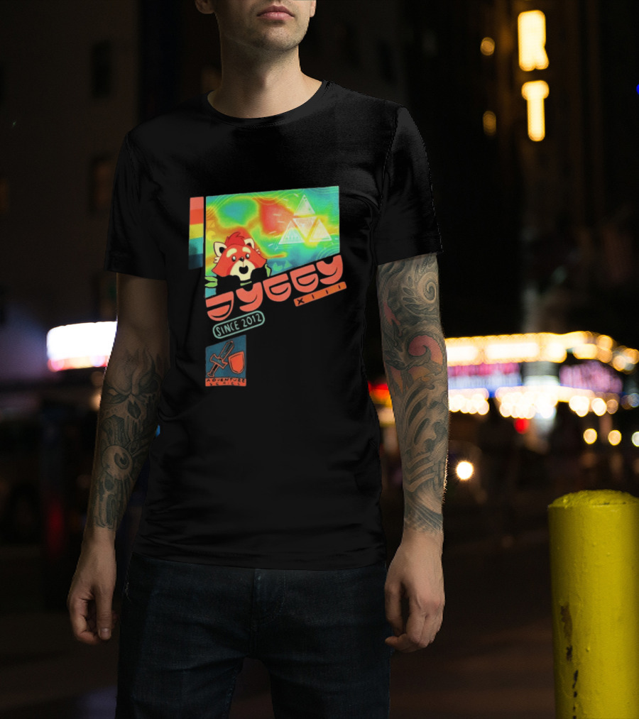 Jyggy Adventuring Since 2012 Red Panda Adventure Seeker Triangles T-Shirt