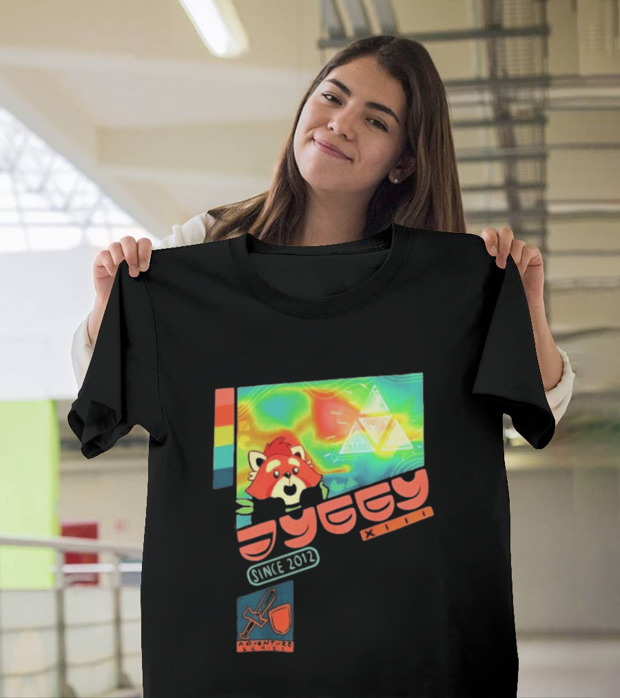 Jyggy Adventuring Since 2012 Red Panda Adventure Seeker Triangles T-Shirt
