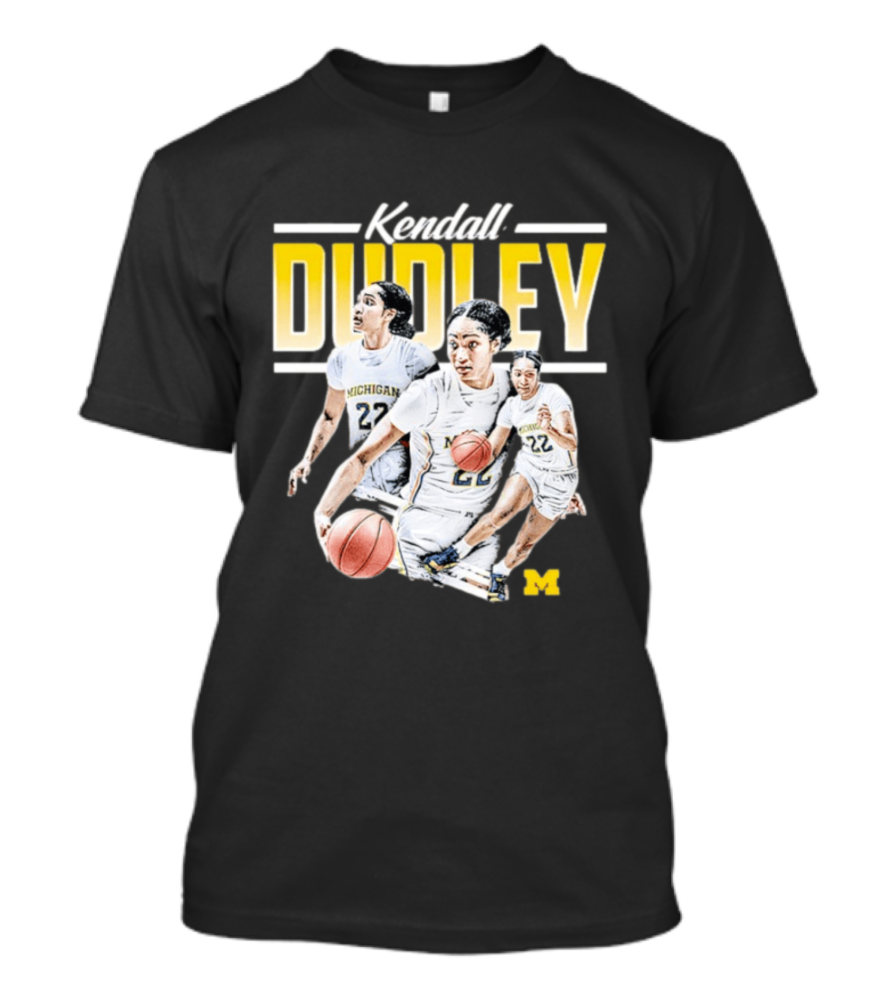 Kendall Dudley Michigan Wolverines Women's Basketball NCAA Player 22 T-Shirt