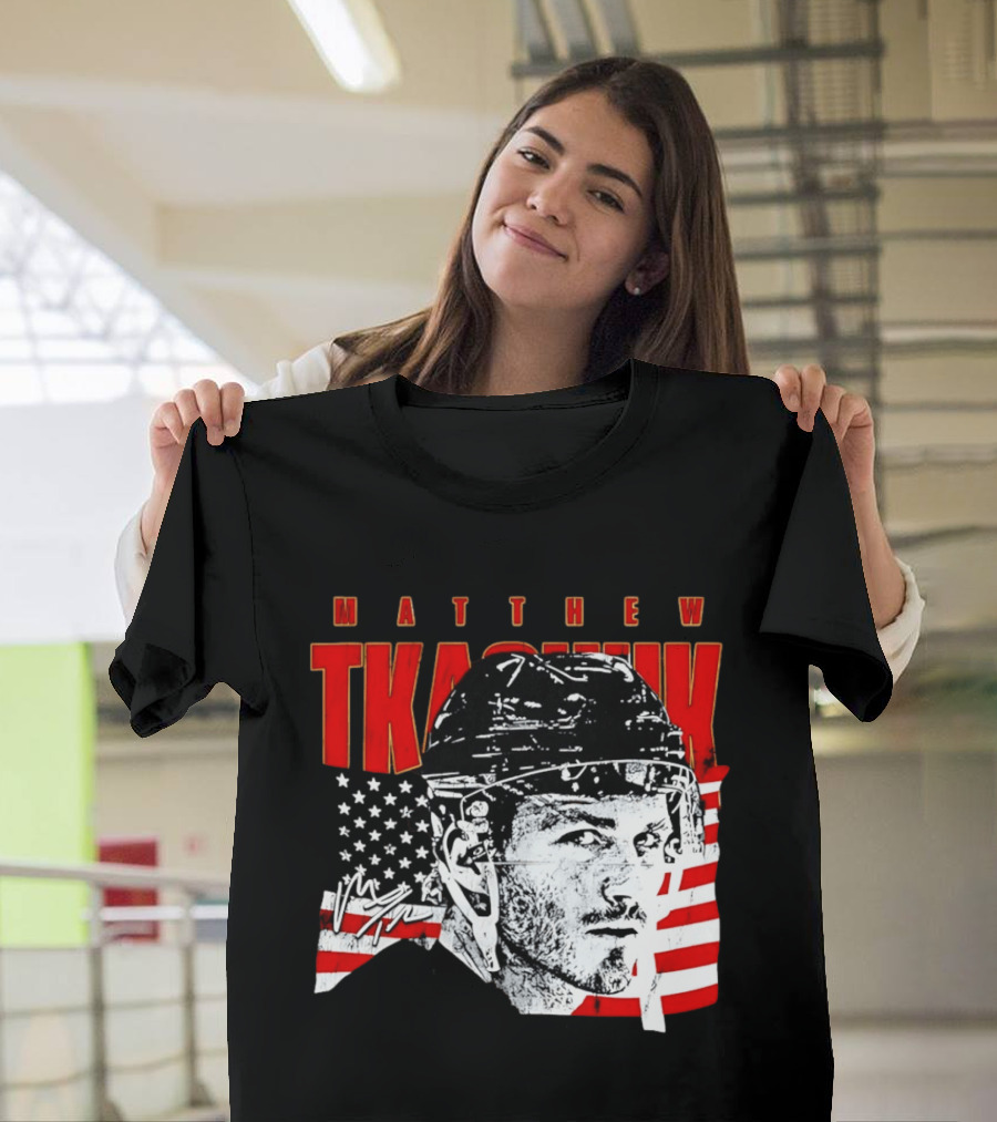Matthew Tkachuk Usa Hockey Florida Stars And Stripes T-Shirt