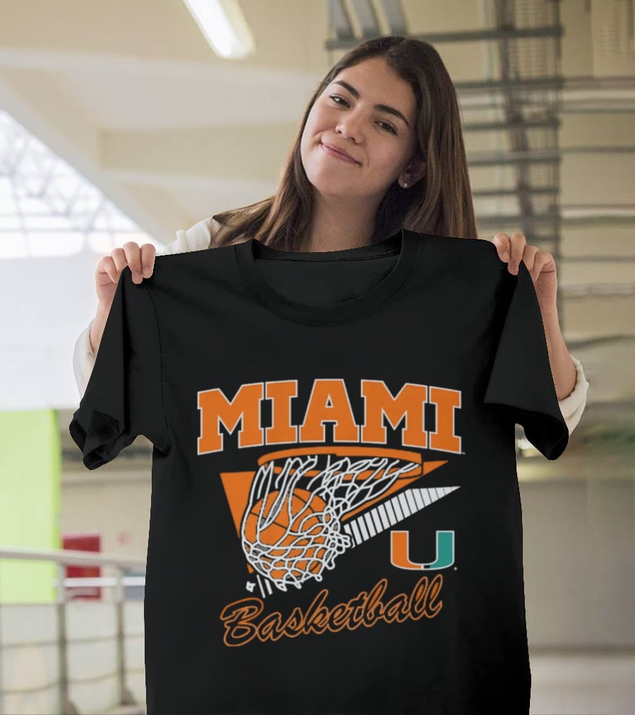 Miami Basketball U Basketball Swish T-Shirt