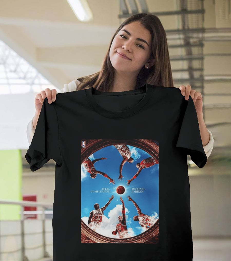 Feliz Cumpleaños Michael Jordan Basketball Reach Sky 23 T-Shirt