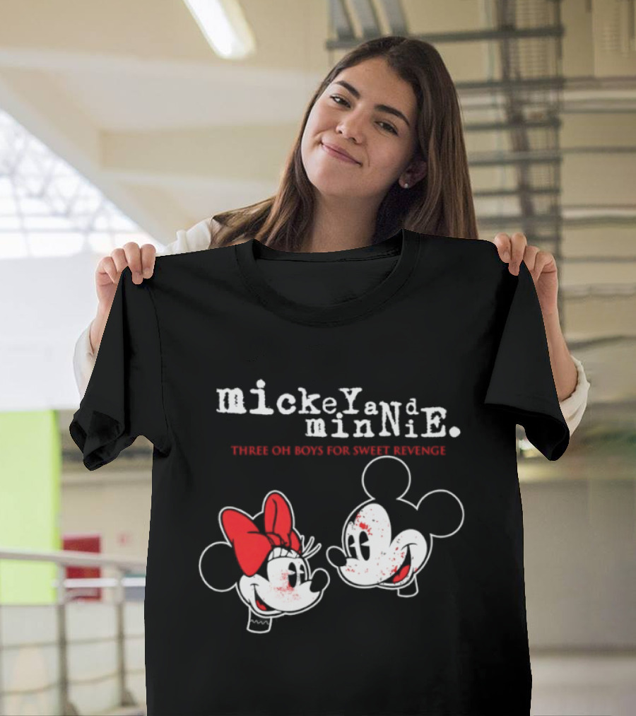 Mickey And Minnie Mouse Three Oh Boys For Sweet Revenge T-Shirt