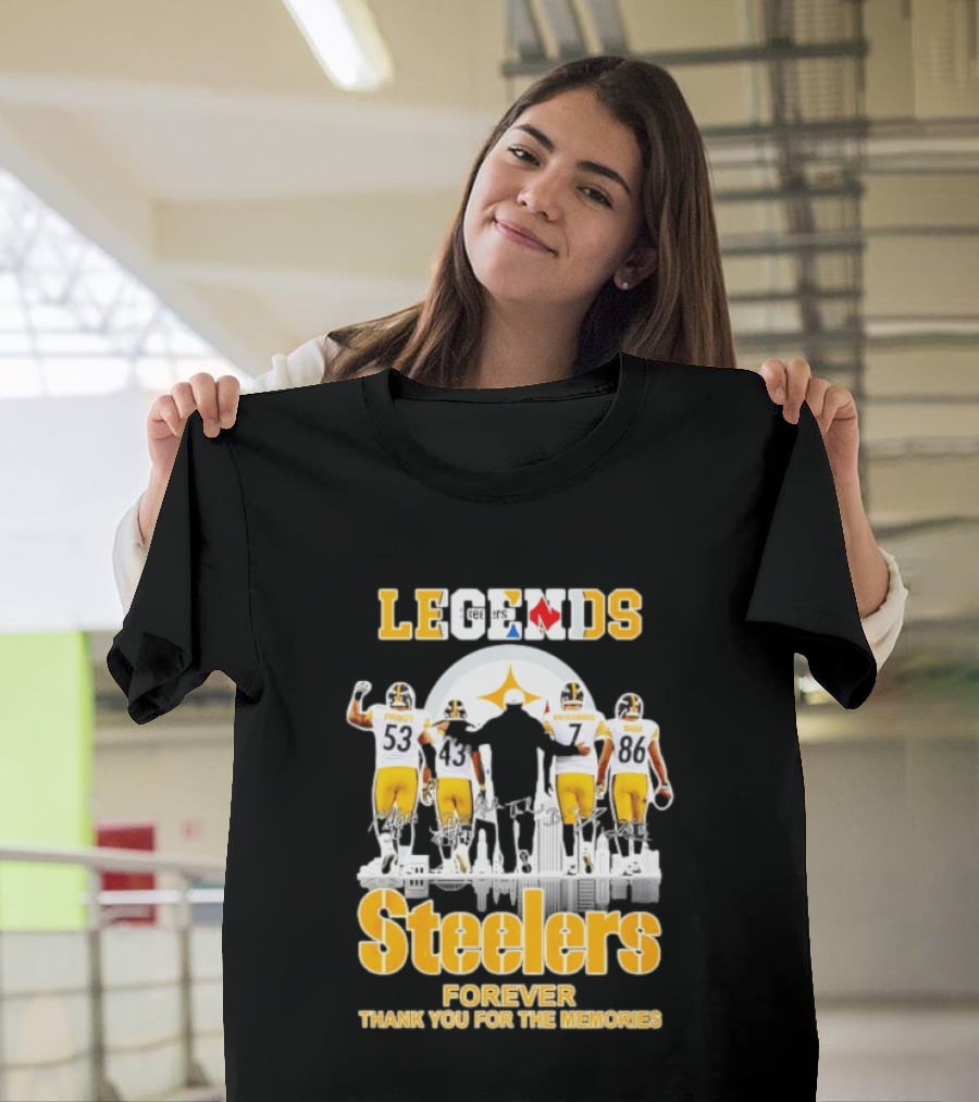 Steelers Legends Forever Thank You For The Memories City Skyline T-Shirt