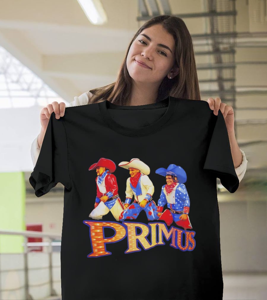 Primus Cowboys Band Merch Colorful Western T-Shirt