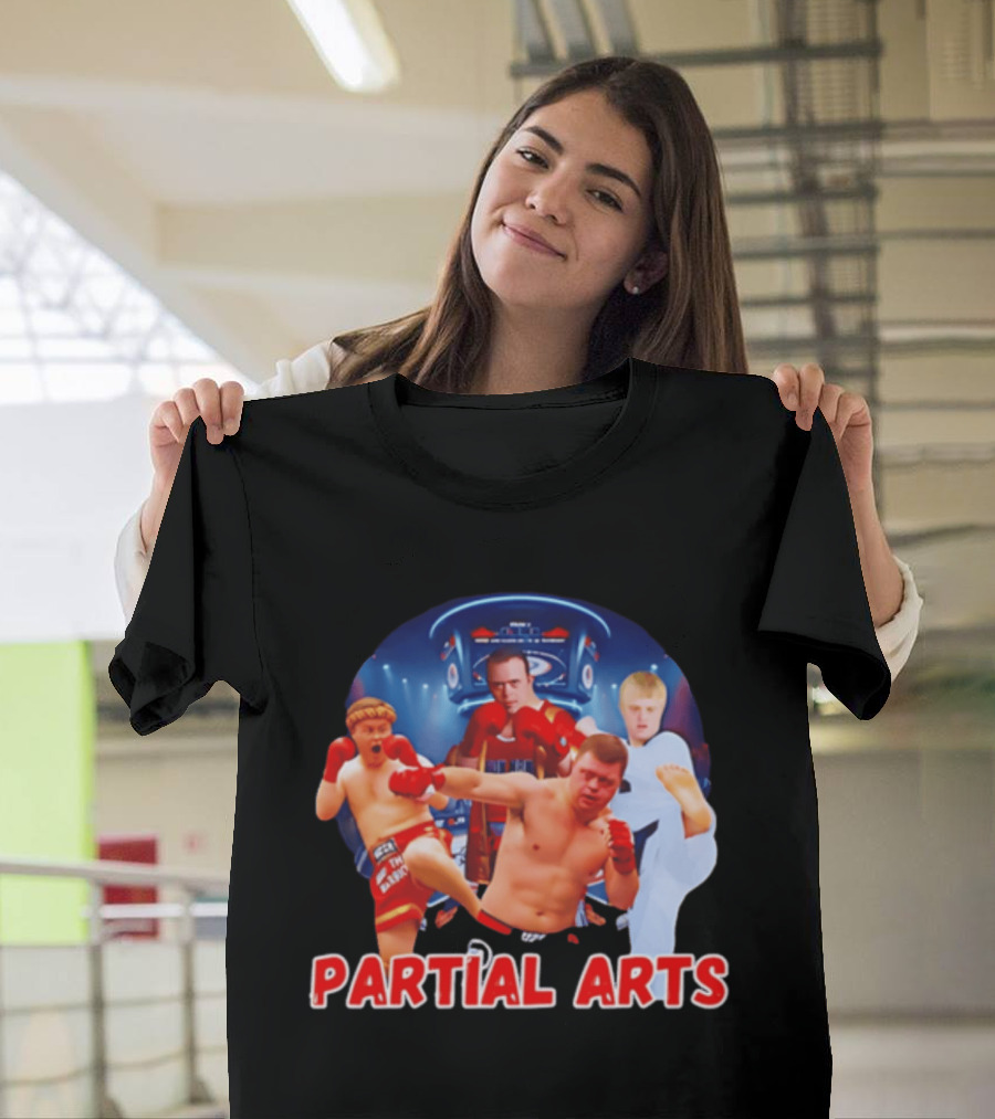 Partial Arts Fighters In Arena Battle T-Shirt