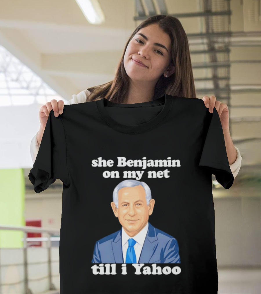She Benjamin On My Net Till I Yahoo Cartoon Benjamin Portrait Blue Suit T-Shirt