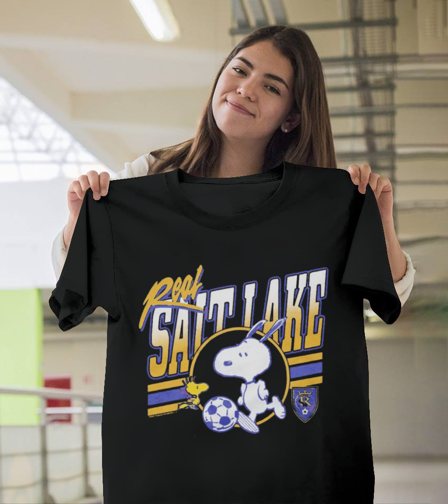 Real Salt Lake Snoopy Soccer Collaboration Peanuts Comic T-Shirt