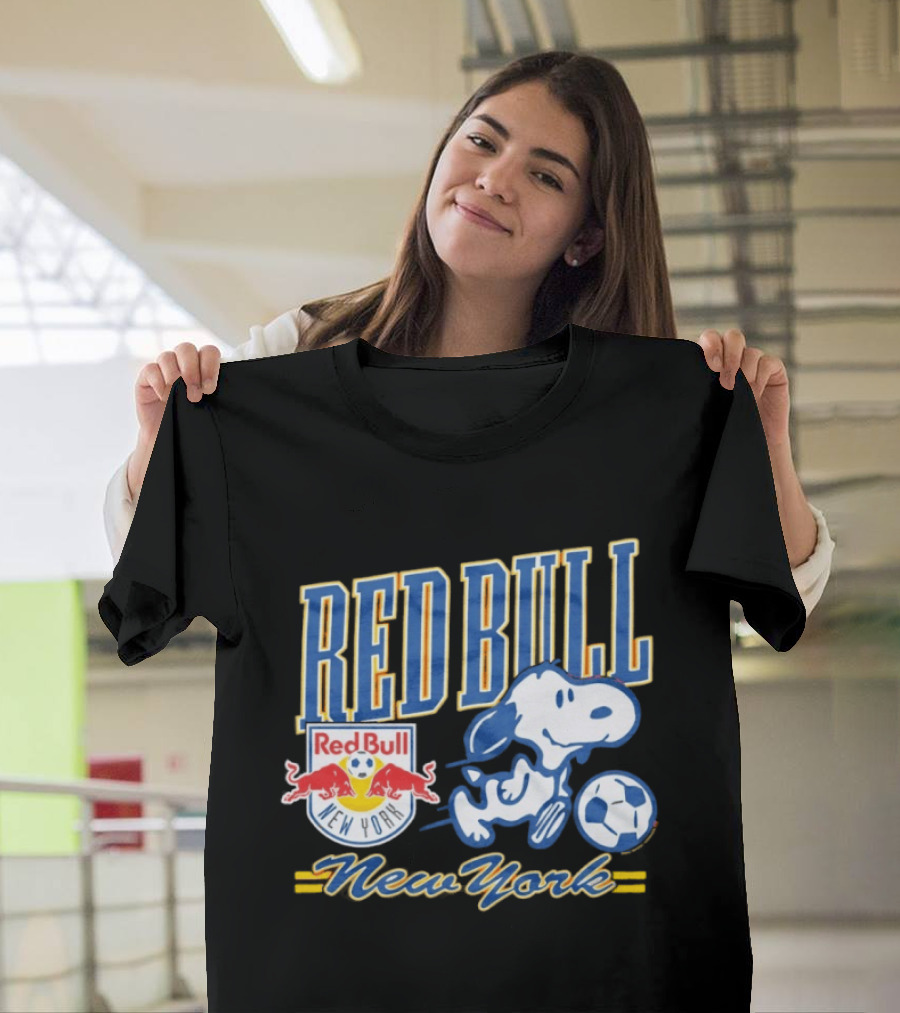 Peanuts Snoopy Red Bull New York Soccer Collaboration T-Shirt