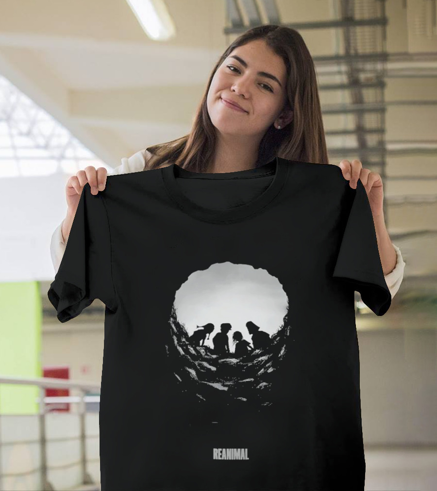 Reanimal Cave Silhouette Family Exploration T-Shirt