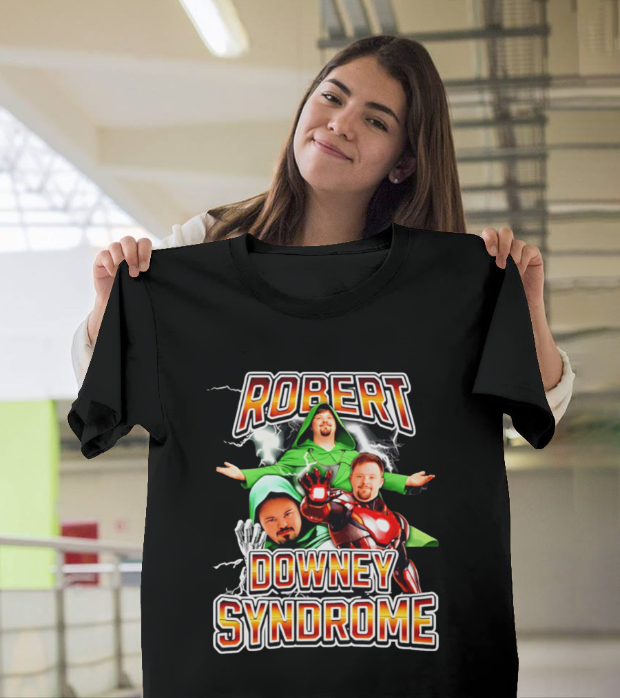 Robert Downey Syndrome Green Iron Suit T-Shirt