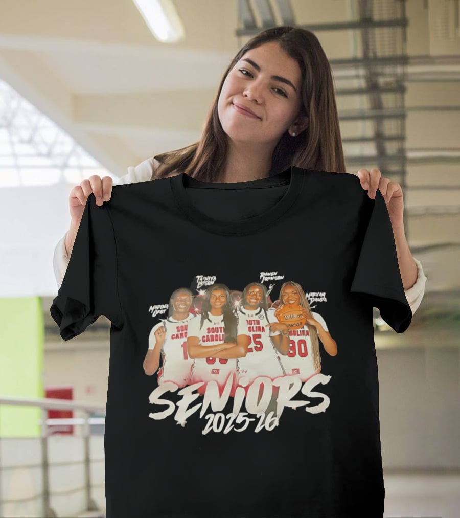 South Carolina Women's Basketball Seniors 2025 26 Aiysha Davis Joyce Tanya Latson Marina Okafor Nneka Nadarai T-Shirt