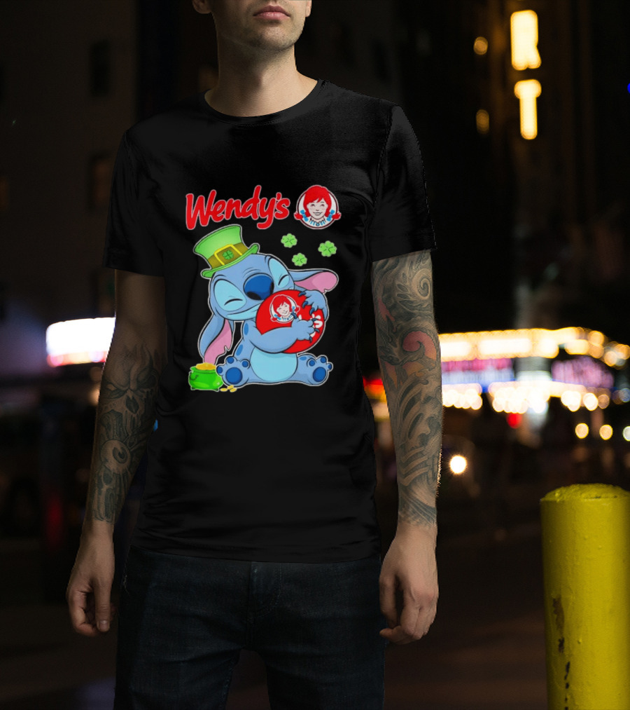 Wendy's Leprechaun Hat Stitch Hugging St Patricks Day T-Shirt