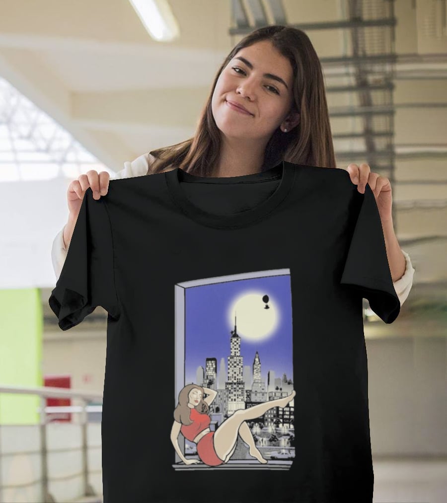 Pauline TheSpaceVixen Urban Moonlit Cityscape T-Shirt