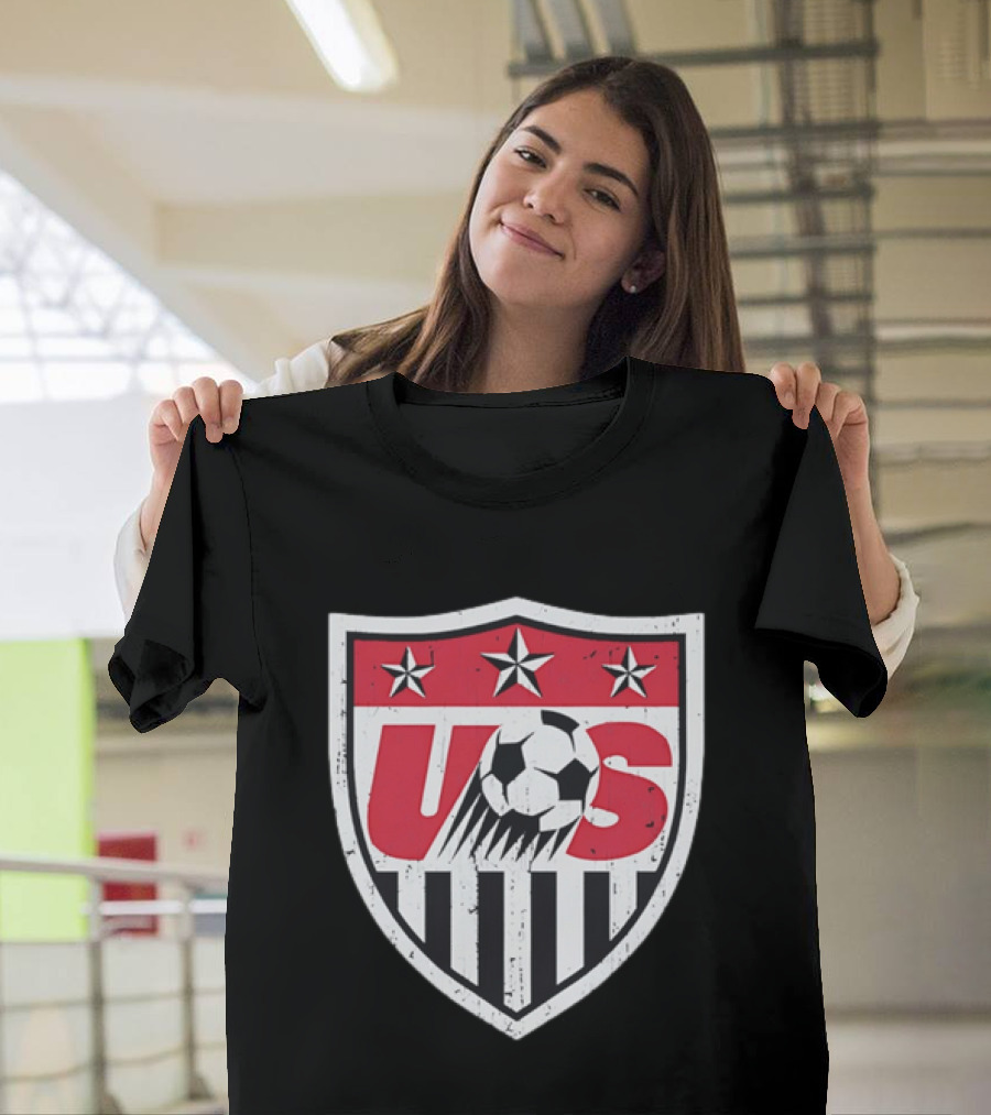 U.S. Soccer Stars And Stripes Emblem With Soccer Ball T-Shirt