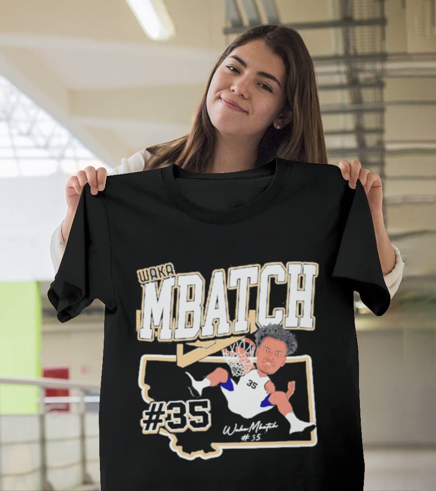 Waka Mbatch Montana State Bobcats Basketball #35 Caricature '26 T-Shirt