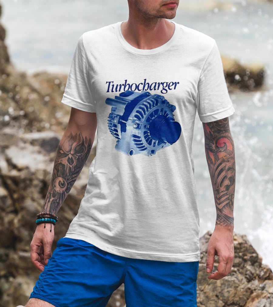 Turbocharger Alternator Blue Highlight T-Shirt