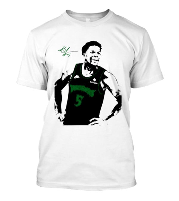 Anthony Edwards Minnesota Timberwolves Number 5 Signature T-Shirt
