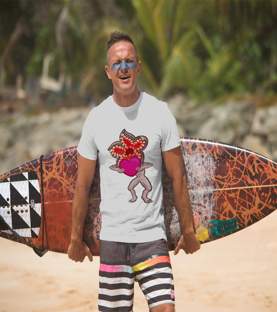 Demogorgon Embracing Heart Valentine Monster T-Shirt