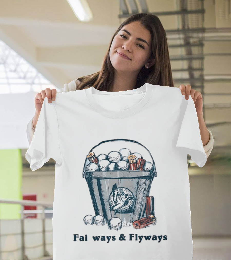 Fairways And Flyways Golf Ball Bucket With Shells T-Shirt
