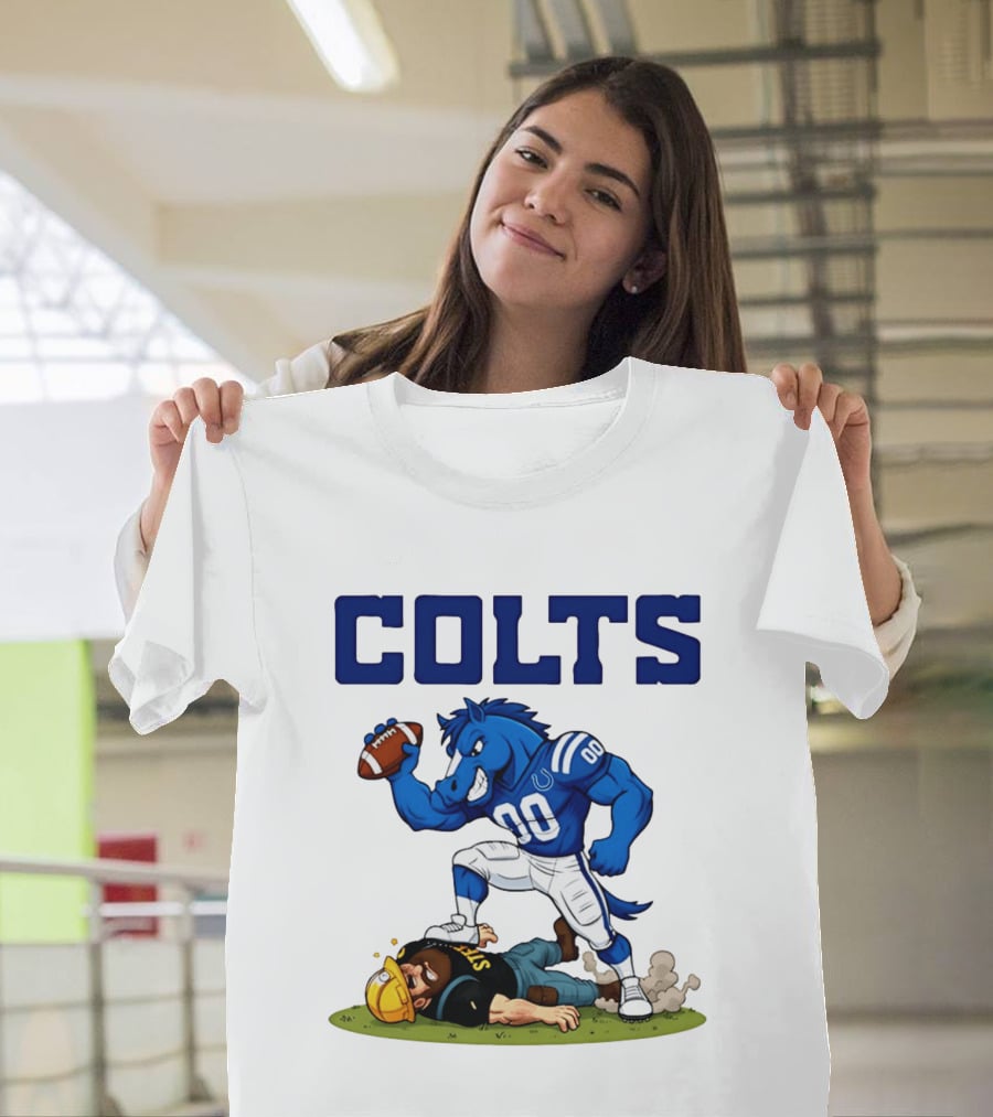 Colts Football Rivalry Humor Vs Steelers Comic T-Shirt