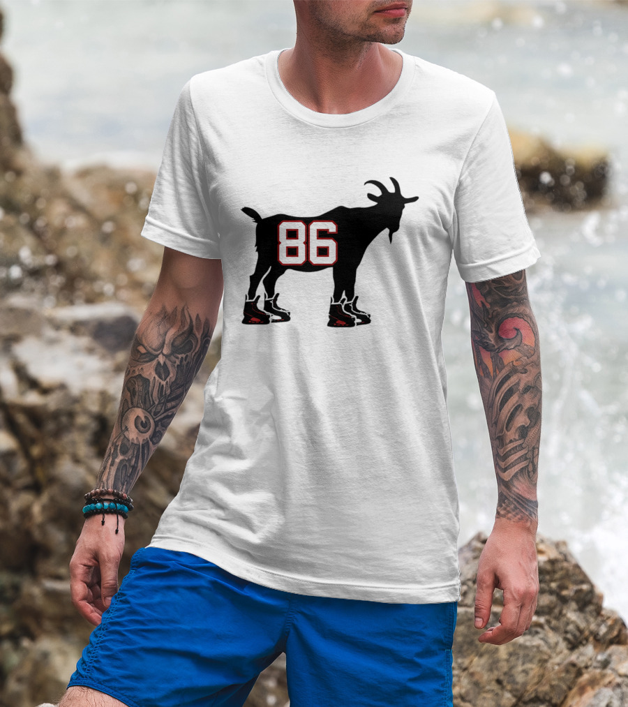 Jack Hughes GOAT 86 New Jersey Devils Tribute With Hockey Skates T-Shirt