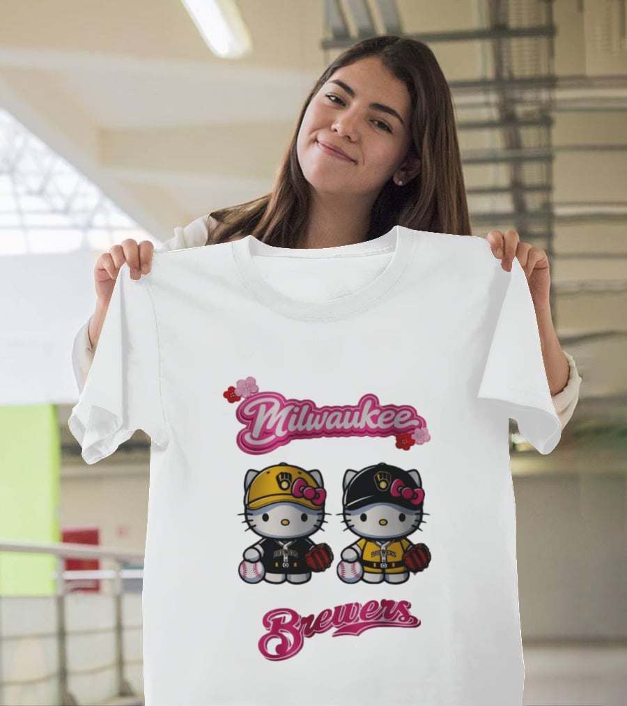 Milwaukee Brewers Hello Kitty Baseball Collaboration 2026 T-Shirt