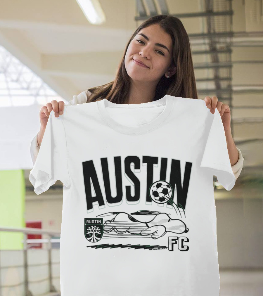 Austin FC Peanuts Snoopy Soccer Collaboration T-Shirt