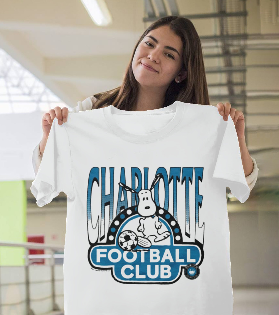 Peanuts Snoopy Charlotte Football Club Soccer Collaboration T-Shirt