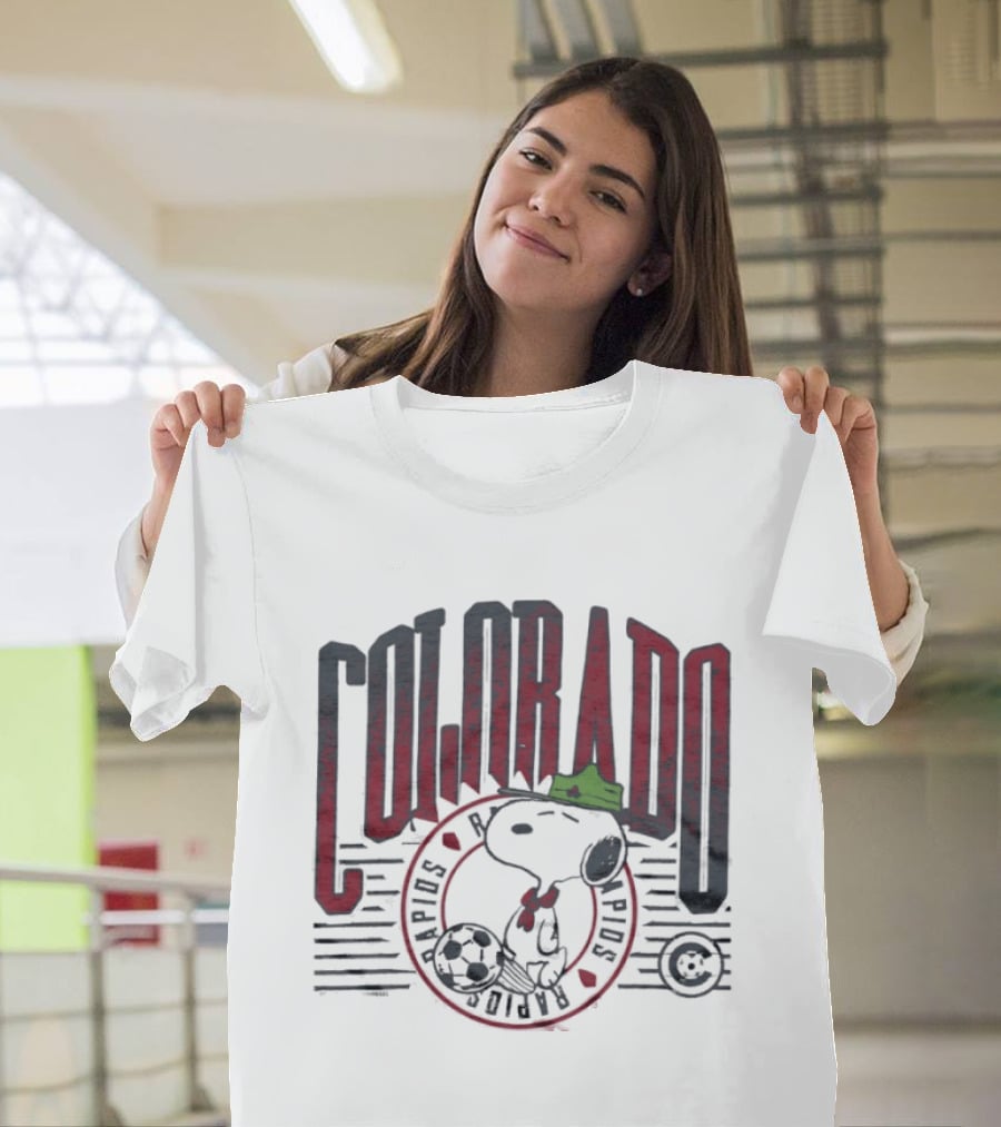 Snoopy Colorado Rapids Collaboration With Soccer Ball T-Shirt