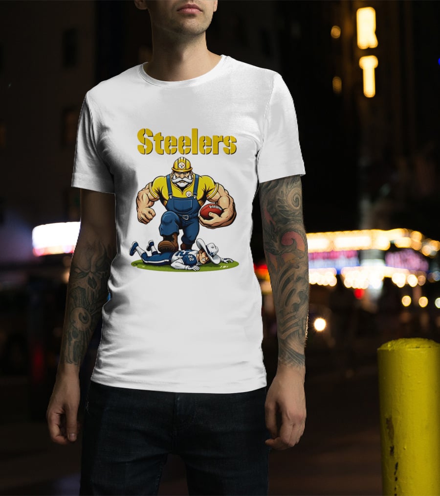 Pittsburgh Steelers Vs Dallas Cowboys Rivalries Football Cartoon T-Shirt