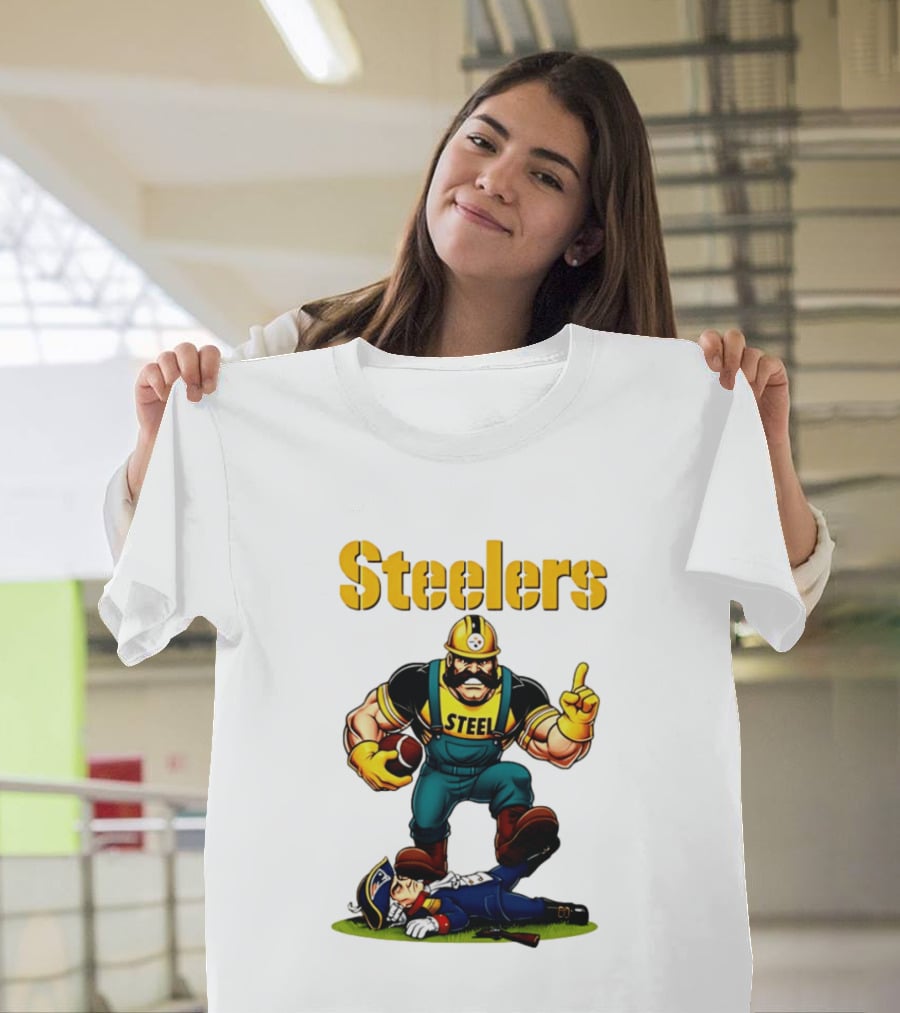 Pittsburgh Steelers Steelworker Triumphs Over New England Patriots Rivalry T-Shirt